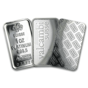 1 Oz Platinum Bar (Random Brand) W Assay