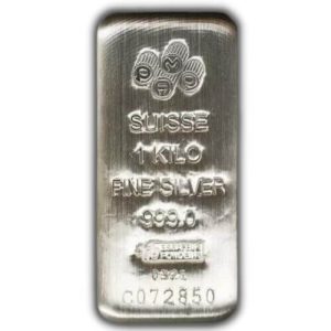 1 Kilo PAMP Suisse Silver Bar(Cast, New w/Assay)
