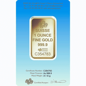 1 oz Pamp Suisse  Gold Ka Bah Mecca Bar (New w/ Assay)