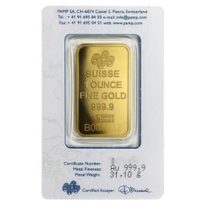 1 oz PAMP Suisse Rosa Gold Bar (In Assay) 1 oz PAMP Suisse Rosa Gold Bar (In Assay)