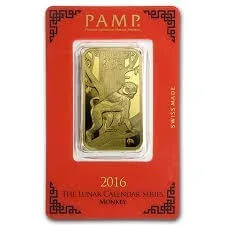 1 oz Gold Bar - PAMP Suisse Year of the Monkey (In Assay) 1 oz Gold Bar - PAMP Suisse Year of the Monkey (In Assay)