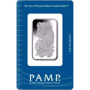 1 oz PAMP Suisse Platinum Bar - Lady Fortuna(New w/Assay)