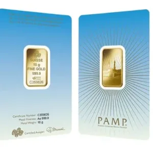10 Gram Pamp Suisse Ka Bah Mecca Gold Bar (New w/ Assay)