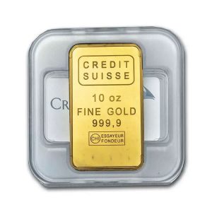 10 oz Credit Suisse Gold Bar (w/Assay)