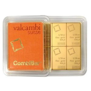 10 x 1/10 oz Valcambi Gold CombiBar (In Assay)