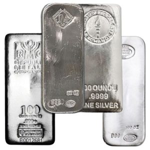 100 Oz Silver Bar - Random Design