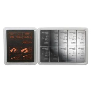 100 Gram (10 x 10g) Valcambi Silver CombiBar (In Assay)