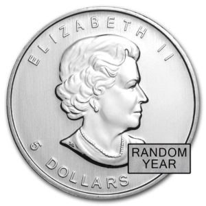 1 oz Silver Canadian Maple Leaf Coin(Random Year)