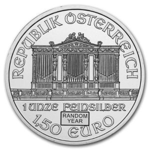 1 oz Austrian Silver  Philharmonic Coin(Random Year)