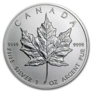1 oz Silver Canadian Maple Leaf Coin(Random Year)