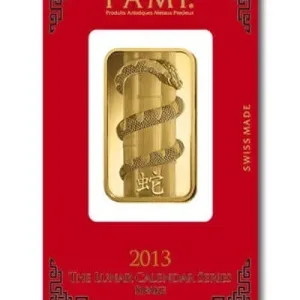 2013 PAMP Suisse White Snake 1 Oz Gold Bar  (In Assay)