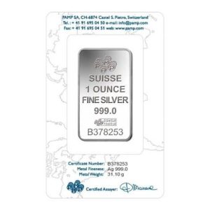 1 oz Silver Bar - PAMP Lady Fortuna (In Assay)