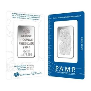1 oz Silver Bar - PAMP Lady Fortuna (In Assay)