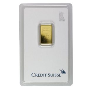 Credit Suisse 2 gram Gold Bar Statue of Liberty (In Assay)