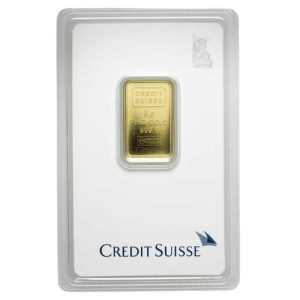 5 Gram Credit Suisse Gold Bar Statue of Liberty (In Assay)