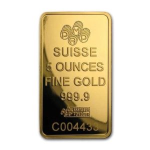 5 oz PAMP Suisse Lady Fortuna Gold Bar ( In Assay )