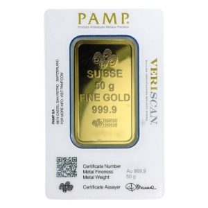 50 Gram PAMP Suisse Gold Bar - Lady Fortuna(In Assay)