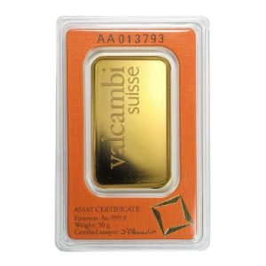 50 Gram Valcambi Gold Bar (In Assay)