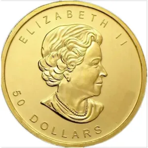 1/2 OZ Gold Maple Leaf - Canadian Maple Leaf Coin - Image 2