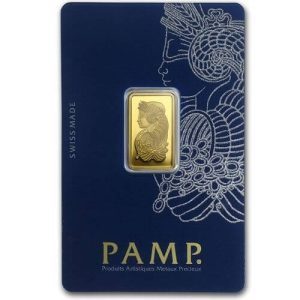 5 Gram PAMP Suisse Gold Bar - Lady Fortuna  (In Assay with Veriscan)