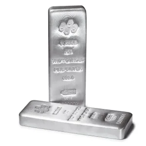 100 oz PAMP Suisse Silver Bar(Cast, New w/Assay)