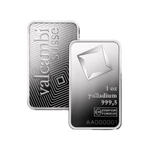 1 oz Valcambi Palladium Bar