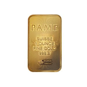 1 oz PAMP Suisse Gold Bar 999.9 Pure(In Assay)