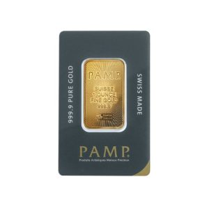 1 oz PAMP Suisse Gold Bar 999.9 Pure(In Assay)