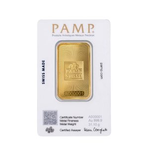 1 oz PAMP Suisse Gold Bar 999.9 Pure(In Assay)