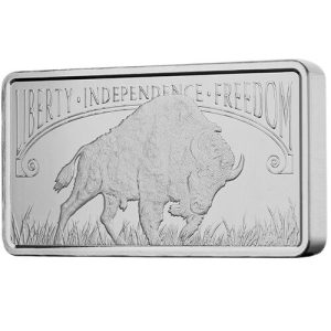 10 oz Silver Liberty Trade Buffalo Bars (New)