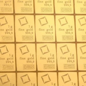 20 x 1 gram Gold Valcambi CombiBar™ (In Assay)