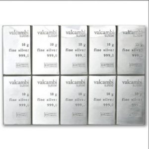 100 Gram (10 x 10g) Valcambi Silver CombiBar (In Assay)