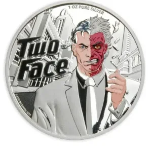 Samoa 1 oz DC Comics Two-Face Supervillain Silver Coin 2022