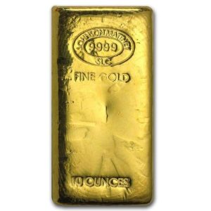10 oz Gold Bar-Secondary Market .9999 Fine