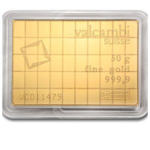 50 x 1 gram Gold Valcambi CombiBar™ (In Assay)