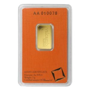 5 Gram Valcambi Gold Bar (In Assay)