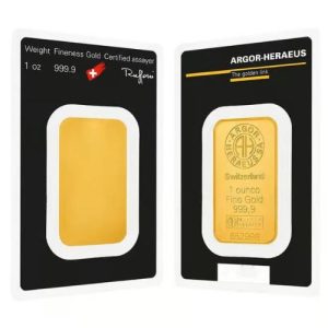 1 oz Argor Heraeus Gold Bar (In Assay)