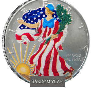 1 oz Silver American Eagle $1 Colorized Coin (Random Year)