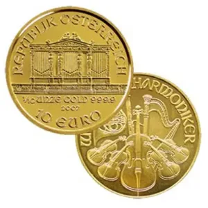 1/10 oz Gold Austrian Philharmonic Coins(Random Year)