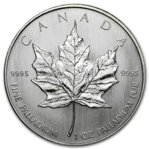 1 oz Canadian Palladium Maple Leaf Coin (Random) 1 oz Canadian Palladium Maple Leaf Coin (Random)