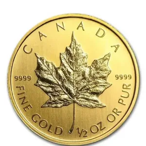 1/2 OZ Gold Maple Leaf - Canadian Maple Leaf Coin