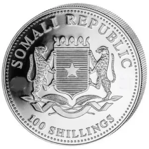 1 oz Somalia Silver Elephant Coin