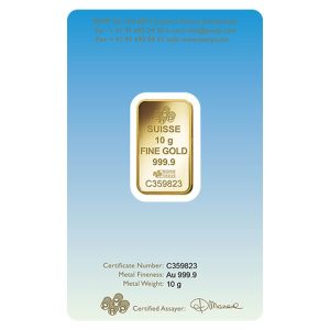 10 Gram PAMP Suisse Gold Bar - Lakshmi (In Assay)