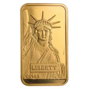 5 Gram Credit Suisse Gold Bar Statue of Liberty (In Assay)