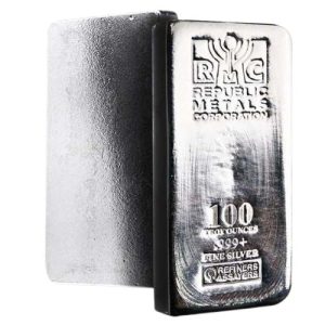 100 Oz Silver Bar - Random Design
