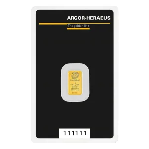 1 Gram Argor Heraeus Kinebar Gold Bar (In Assay)