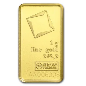 1 Gram Valcambi Gold Bar (New w/ Assay)