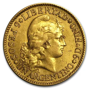 Argentina Gold 5 Peso's Coin (Random Year)