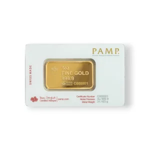 1 oz PAMP Suisse America The Free Statue of Liberty, American Buffalo, Liberty Bell or Bald Eagle Gold Bar (In Assay)