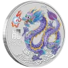 2024 Australia 1 oz Silver Lunar Colorized Lilac Dragon Coin Capsulated - Image 3